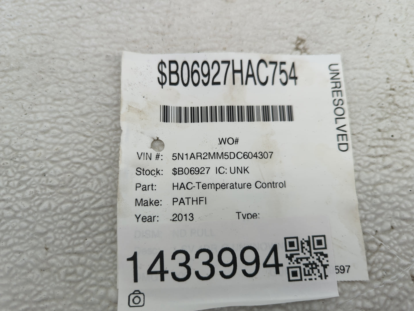 2013-2016 Nissan Pathfinder Climate Control Module Temperature AC/Heater Replacement P/N:3K40A 210250 Fits OEM Used Auto Par