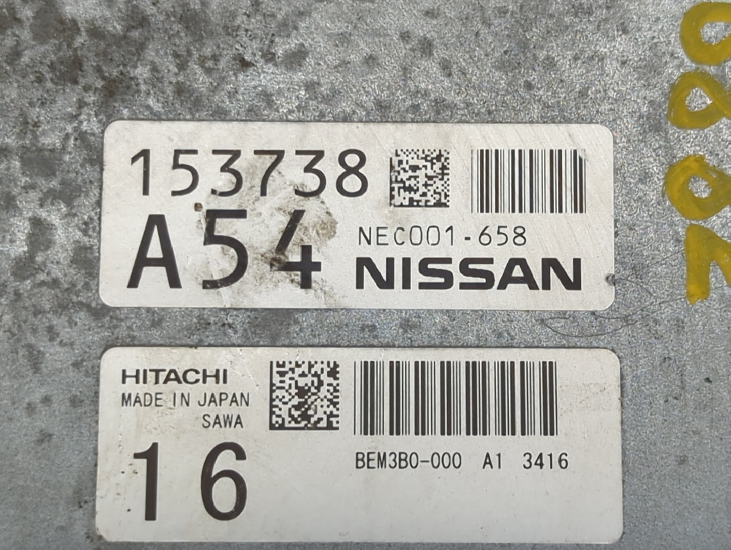 2013 Nissan Quest PCM Engine Control Computer ECU ECM PCU OEM P/N:NEC001-658 BEM3B0-000 A1 Fits OEM Used Auto Parts - Oemuse