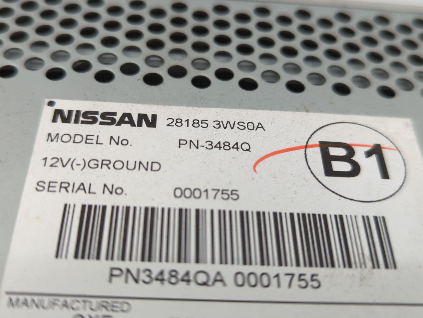2013-2017 Nissan Quest Radio AM FM Cd Player Receiver Replacement P/N:3484QA 0001755 28185 3WS0A Fits OEM Used Auto Parts - 