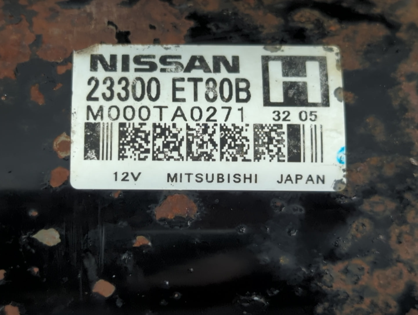 2013-2014 Nissan Quest Car Starter Motor Solenoid OEM P/N:M000TA0271 23300 ET80B Fits Fits 2013 2014 2017 OEM Used Auto Part
