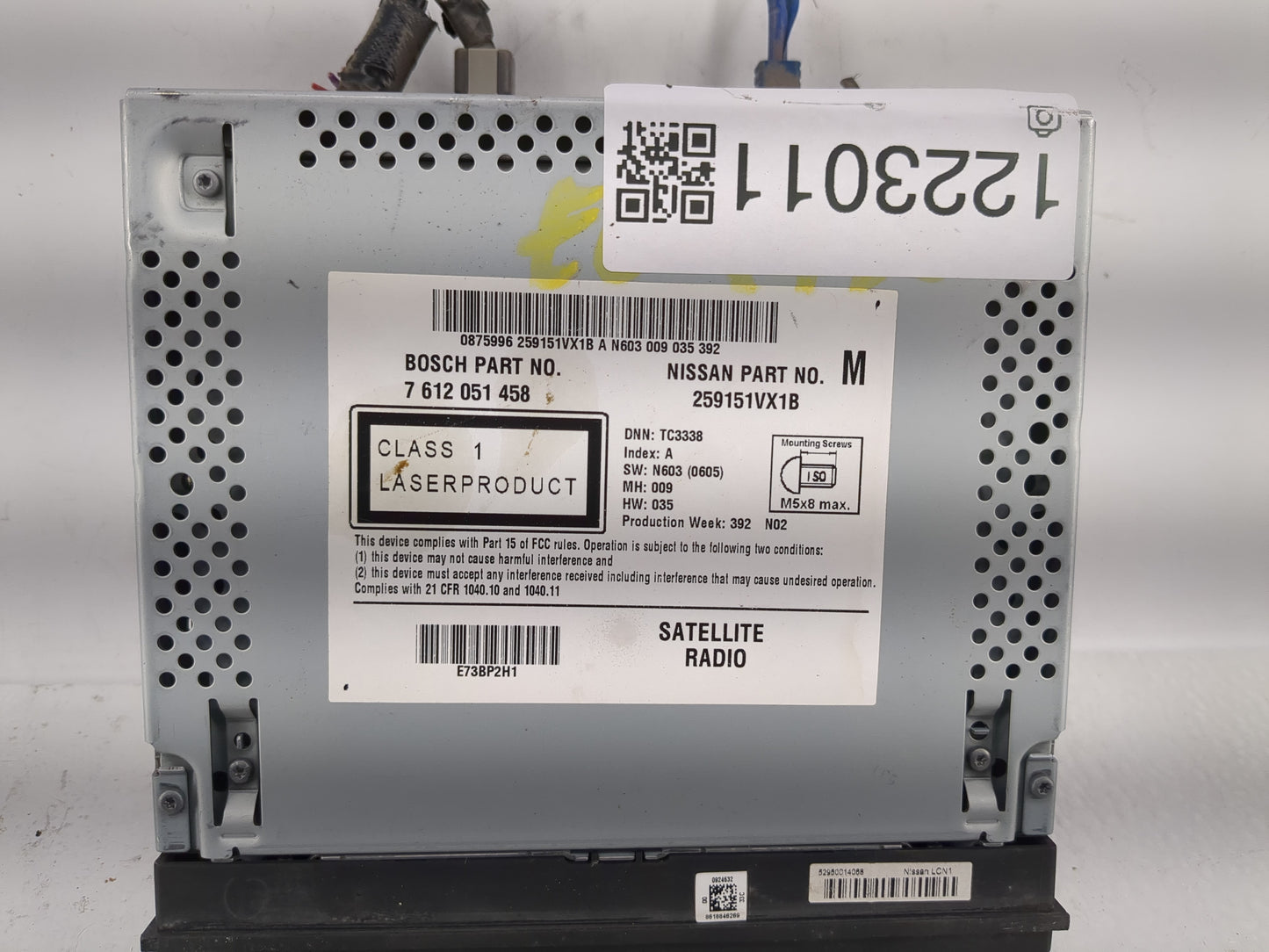 2012-2015 Nissan Rogue Radio AM FM Cd Player Receiver Replacement P/N:259151VX1B Fits Fits 2012 2013 2014 2015 OEM Used Auto