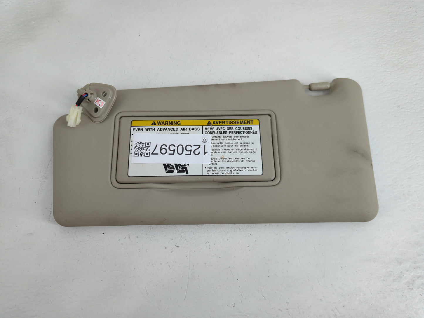 2011-2015 Nissan Rogue Sun Visor Shade Replacement Driver Left Mirror Fits Fits 2011 2012 2013 2014 2015 OEM Used Auto Parts