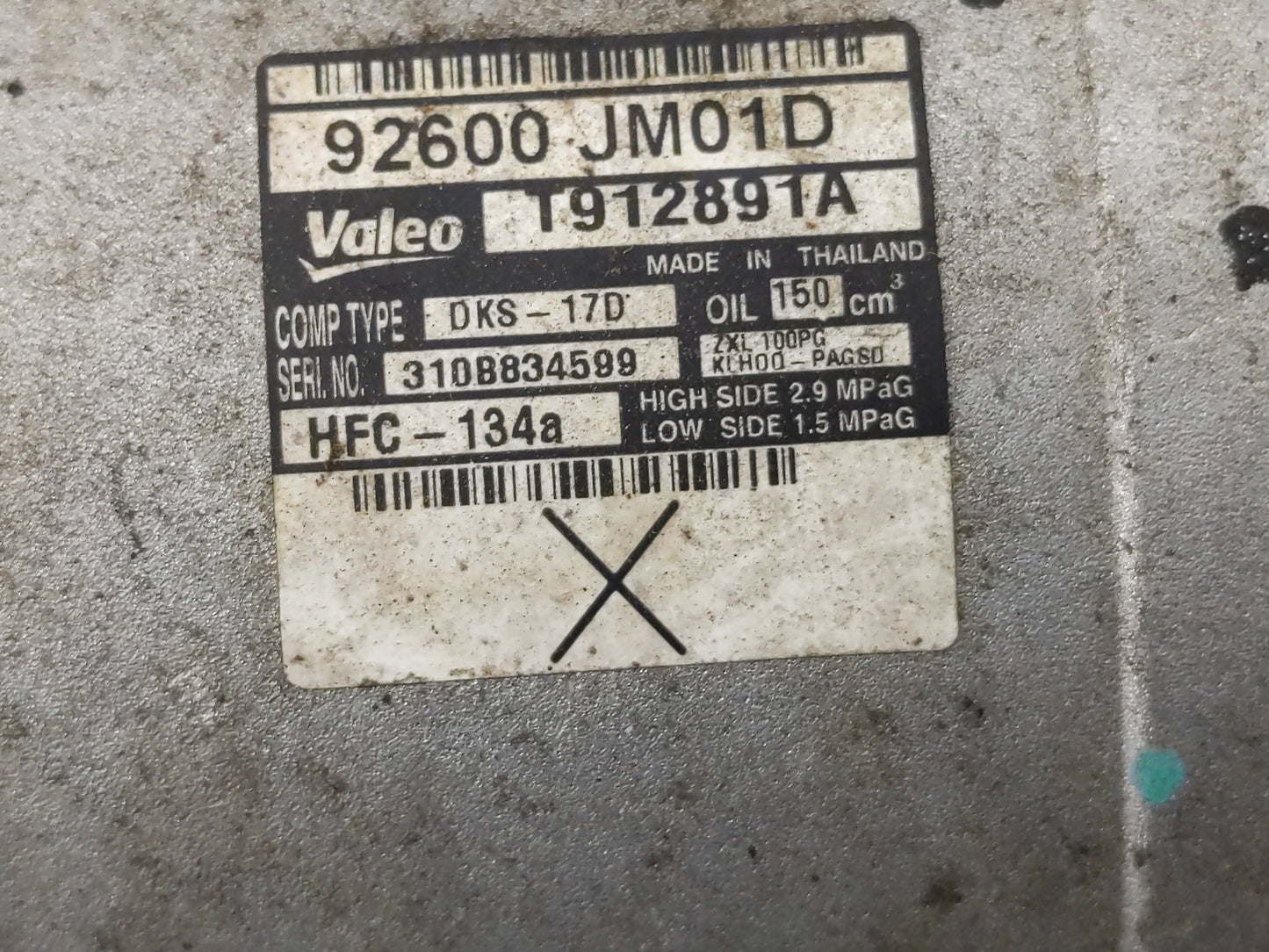 2008-2015 Nissan Rogue Air Conditioning A/c Ac Compressor Oem - Oemusedautoparts1.com