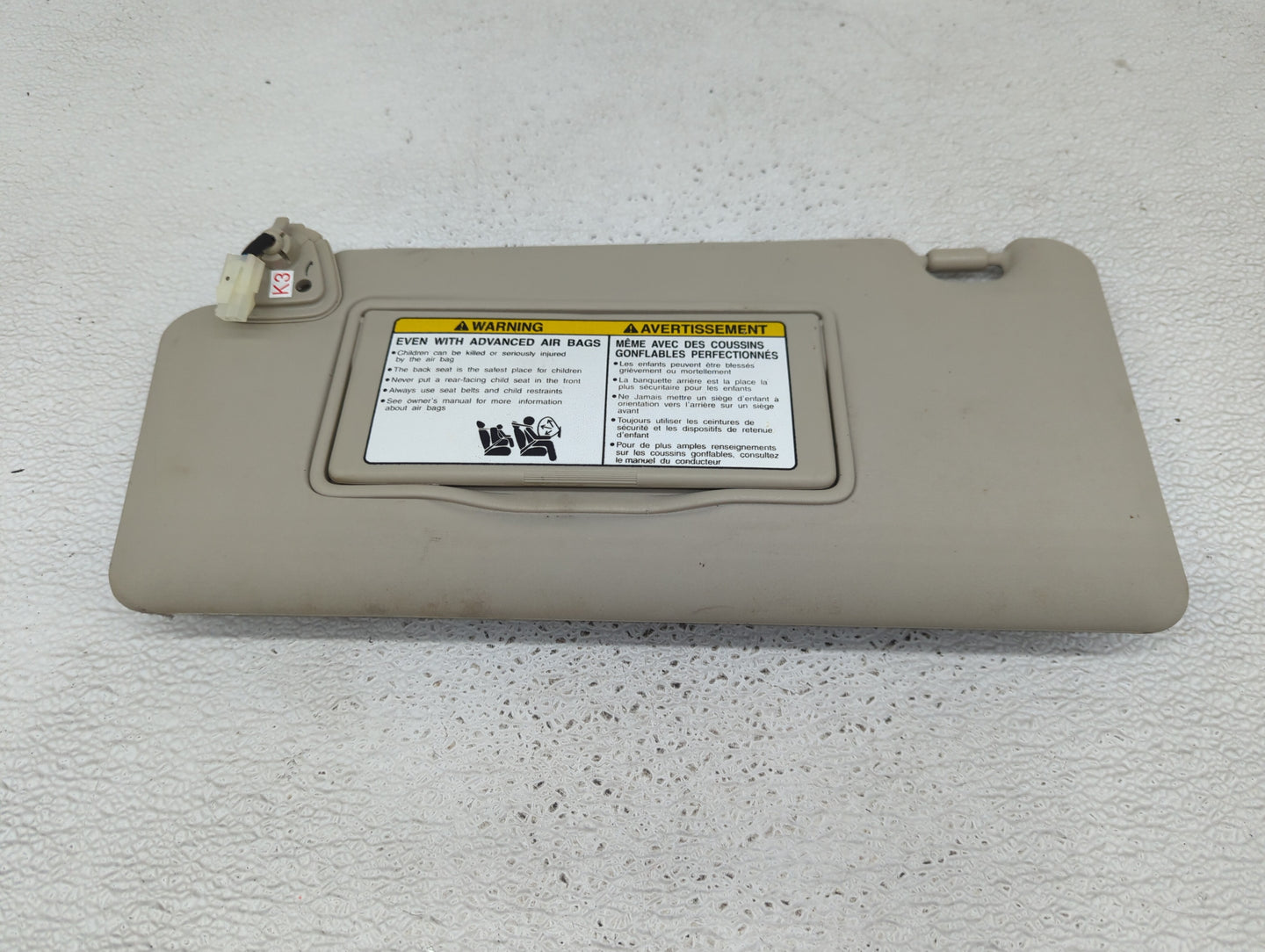 2011-2015 Nissan Rogue Sun Visor Shade Replacement Driver Left Mirror Fits Fits 2011 2012 2013 2014 2015 OEM Used Auto Parts