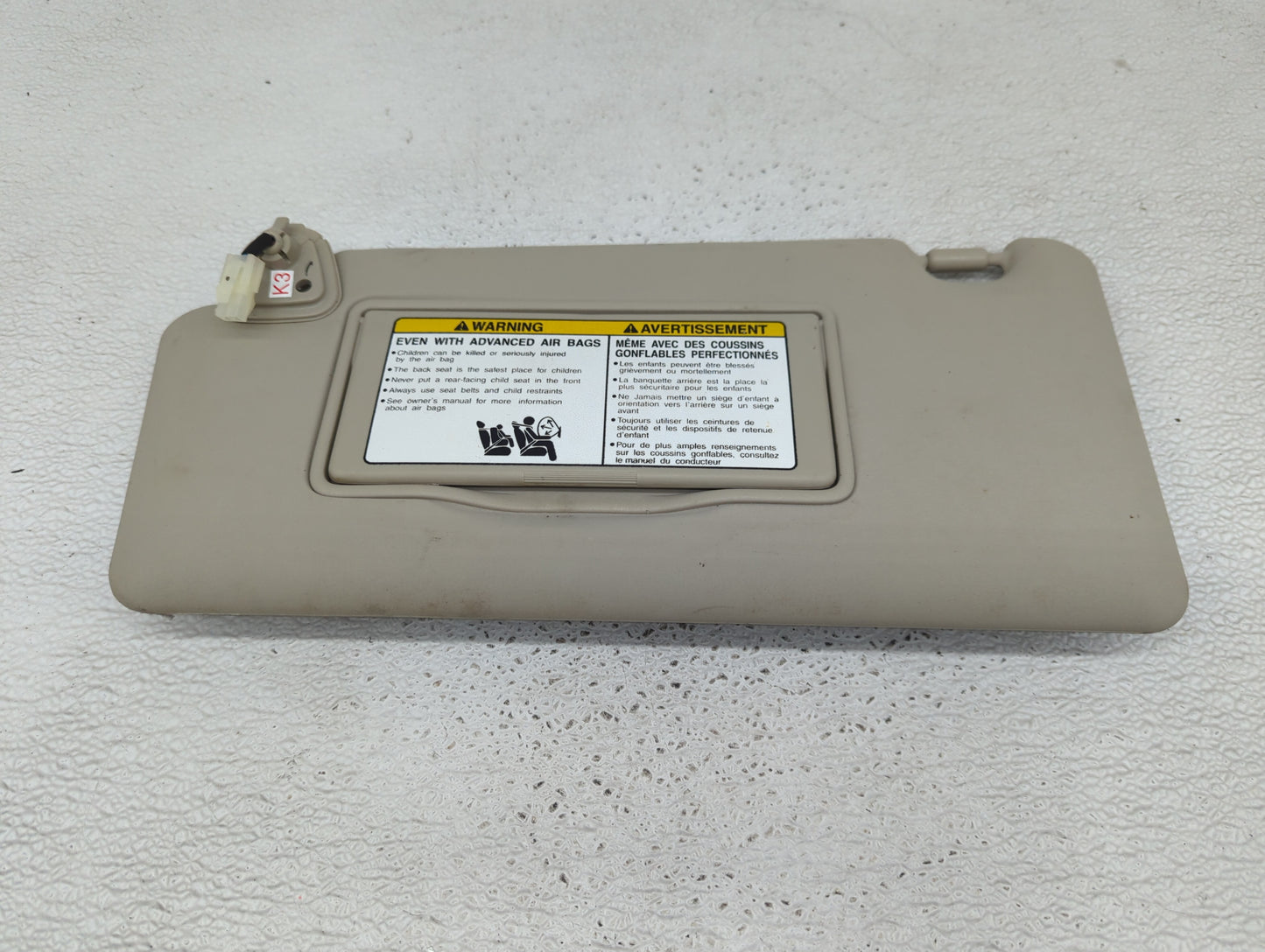 2011-2015 Nissan Rogue Sun Visor Shade Replacement Driver Left Mirror Fits Fits 2011 2012 2013 2014 2015 OEM Used Auto Parts