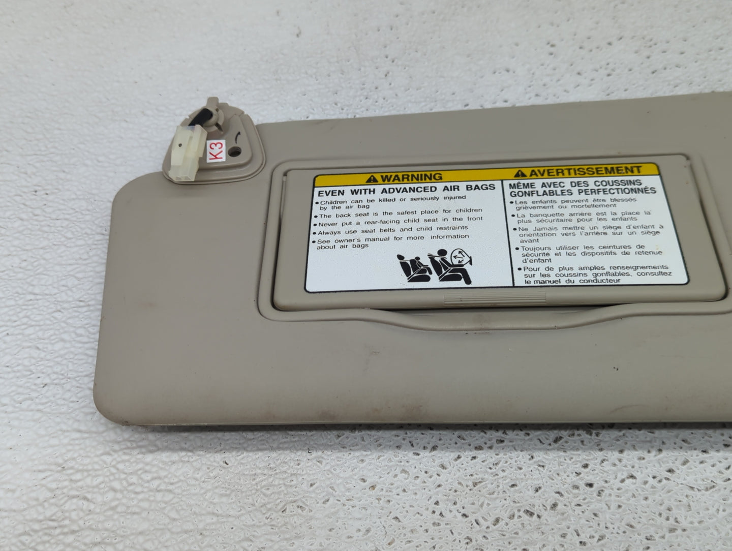 2011-2015 Nissan Rogue Sun Visor Shade Replacement Driver Left Mirror Fits Fits 2011 2012 2013 2014 2015 OEM Used Auto Parts