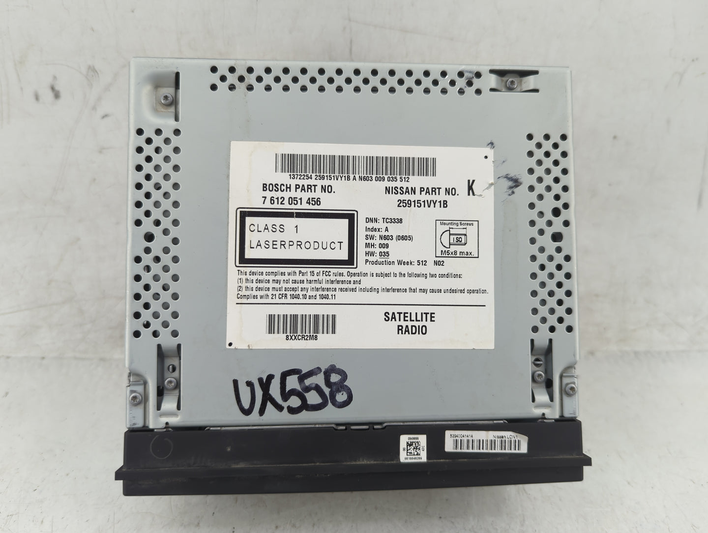2011-2015 Nissan Rogue Radio AM FM Cd Player Receiver Replacement P/N:259151VY1B 7 612 051 456 Fits Fits 2011 2012 2013 2014