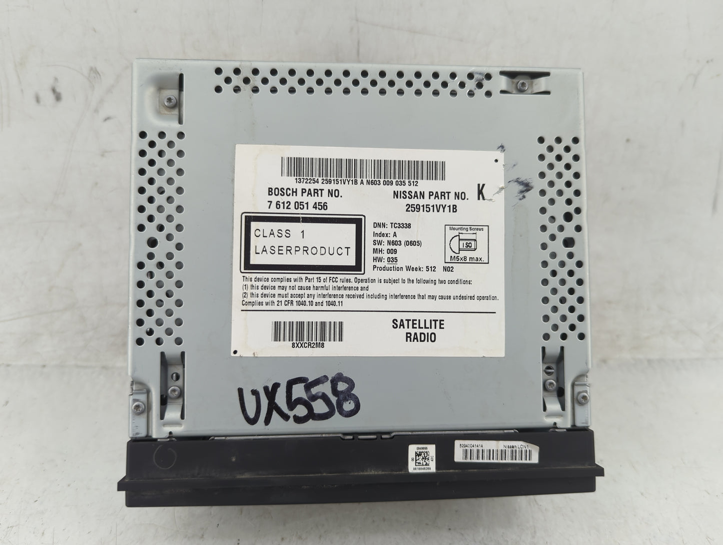 2011-2015 Nissan Rogue Radio AM FM Cd Player Receiver Replacement P/N:259151VY1B 7 612 051 456 Fits Fits 2011 2012 2013 2014