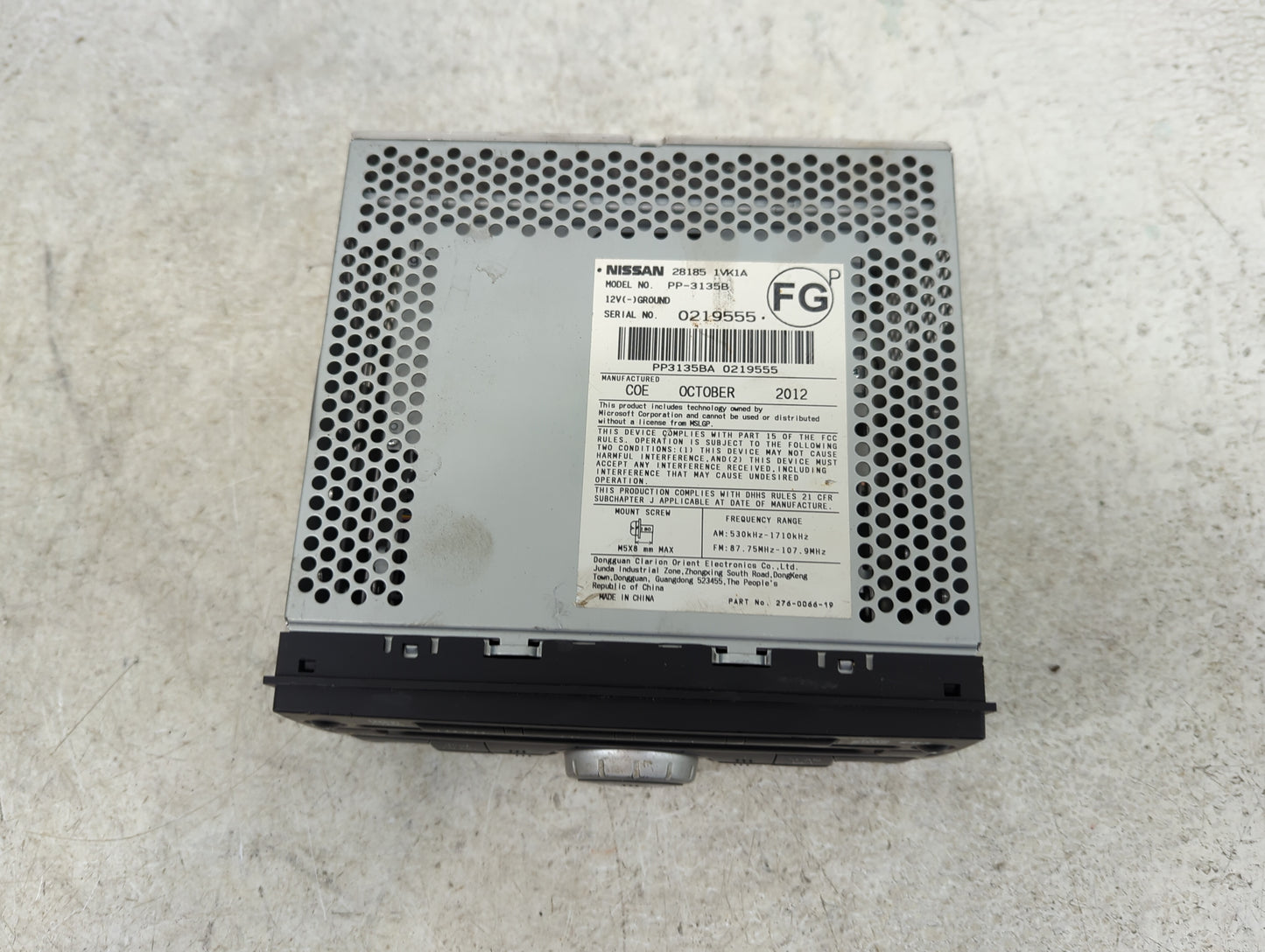2011-2015 Nissan Rogue Radio AM FM Cd Player Receiver Replacement P/N:281851VK1A PP-3135B Fits Fits 2011 2012 2013 2014 2015