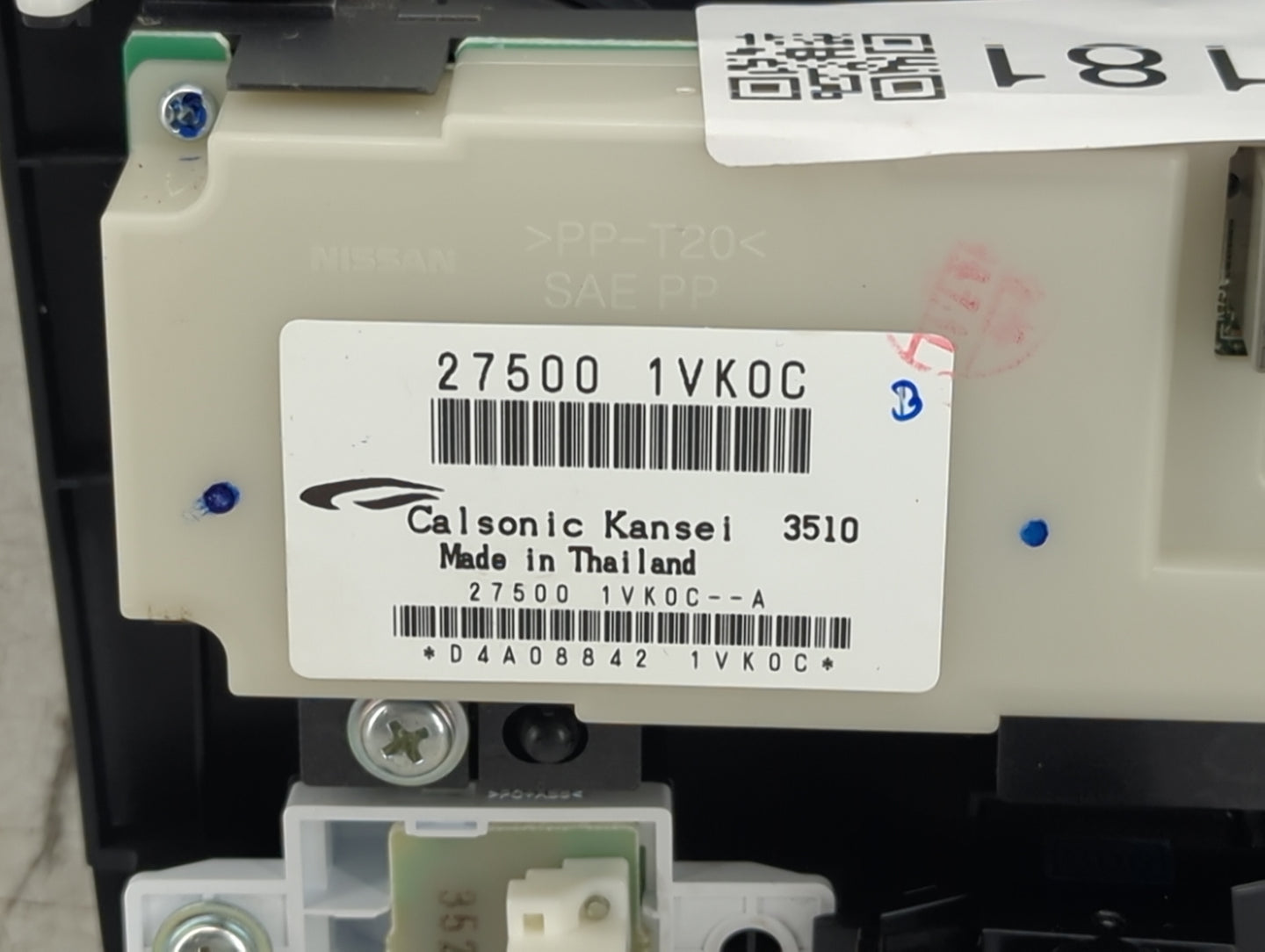 2011-2015 Nissan Rogue Climate Control Module Temperature AC/Heater Replacement P/N:27500 1VK0C 27500 1VK0C--A Fits OEM Used