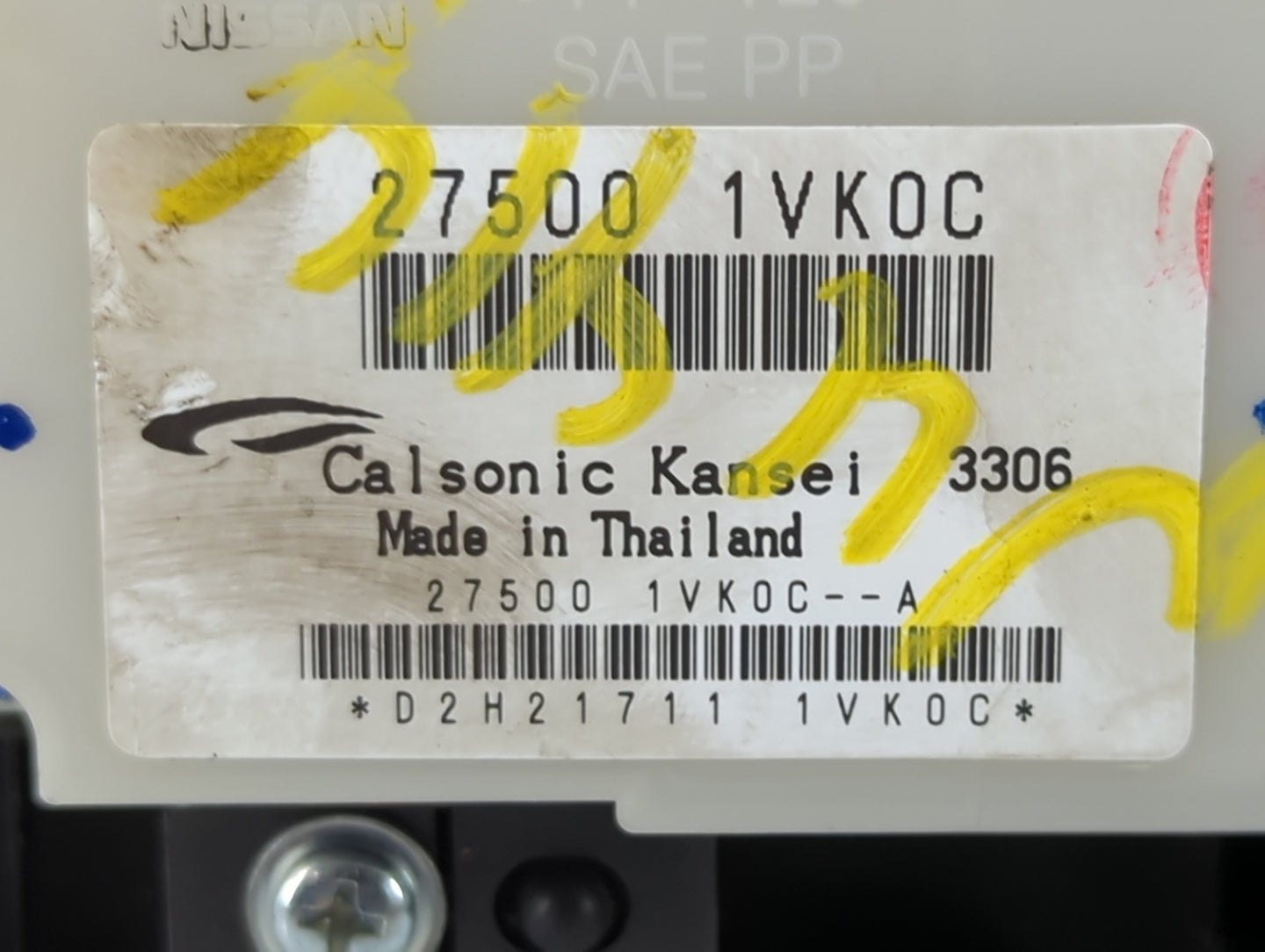 2011-2015 Nissan Rogue Climate Control Module Temperature AC/Heater Replacement P/N:27500 1VK0C Fits Fits 2011 2012 2013 201