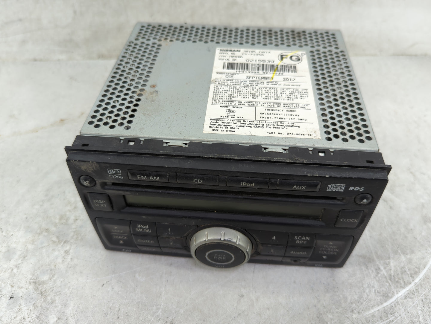 2011-2015 Nissan Rogue Radio AM FM Cd Player Receiver Replacement P/N:281851WK1A PP-3135B Fits Fits 2011 2012 2013 2014 2015