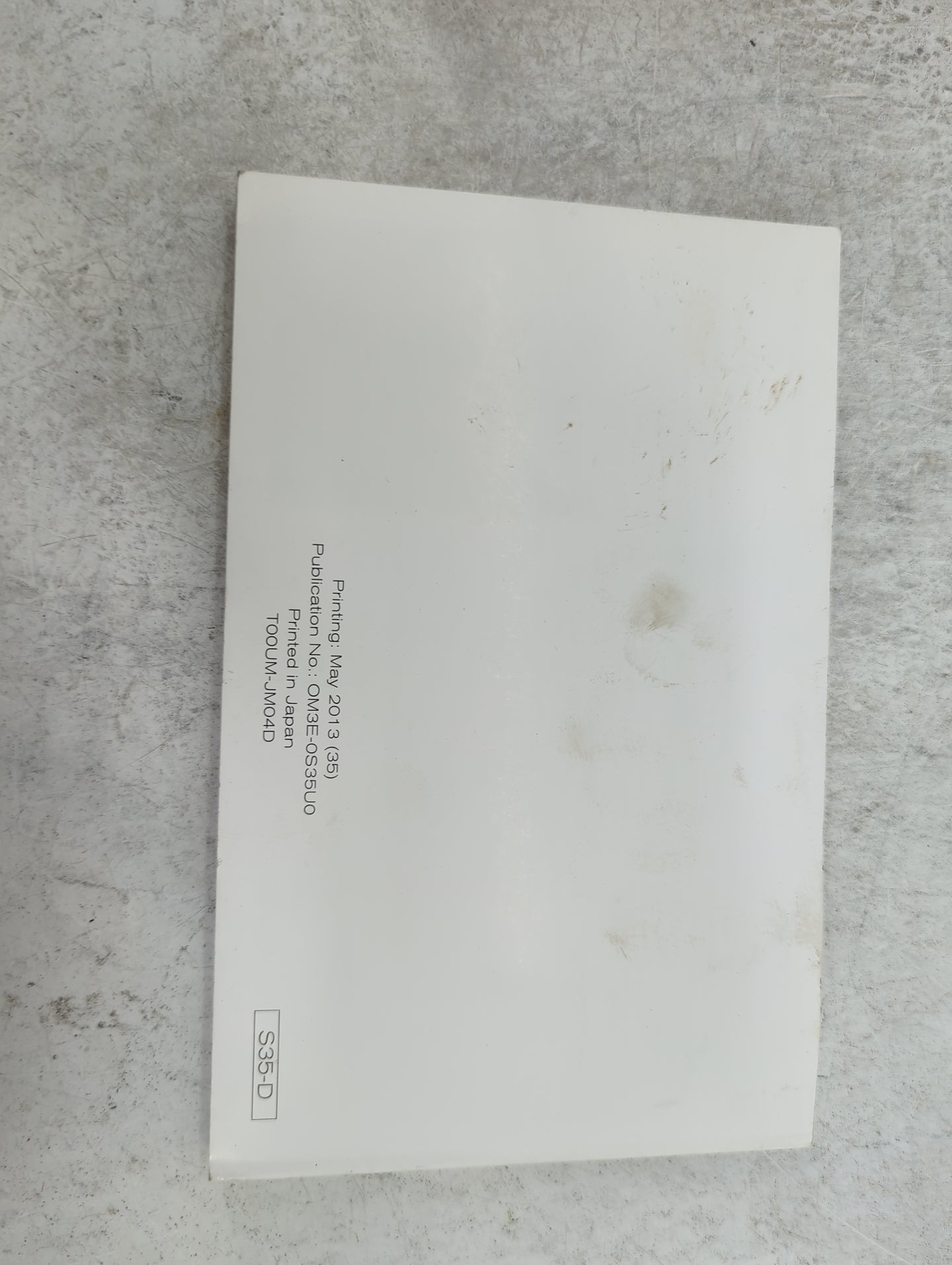 2013 Nissan Rogue Owners Manual Book Guide P/N:OM3E-0S35U0 T00UM-JM04D OEM Used Auto Parts - Oemusedautoparts1.com