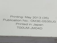 2013 Nissan Rogue Owners Manual Book Guide P/N:OM3E-0S35U0 T00UM-JM04D OEM Used Auto Parts - Oemusedautoparts1.com