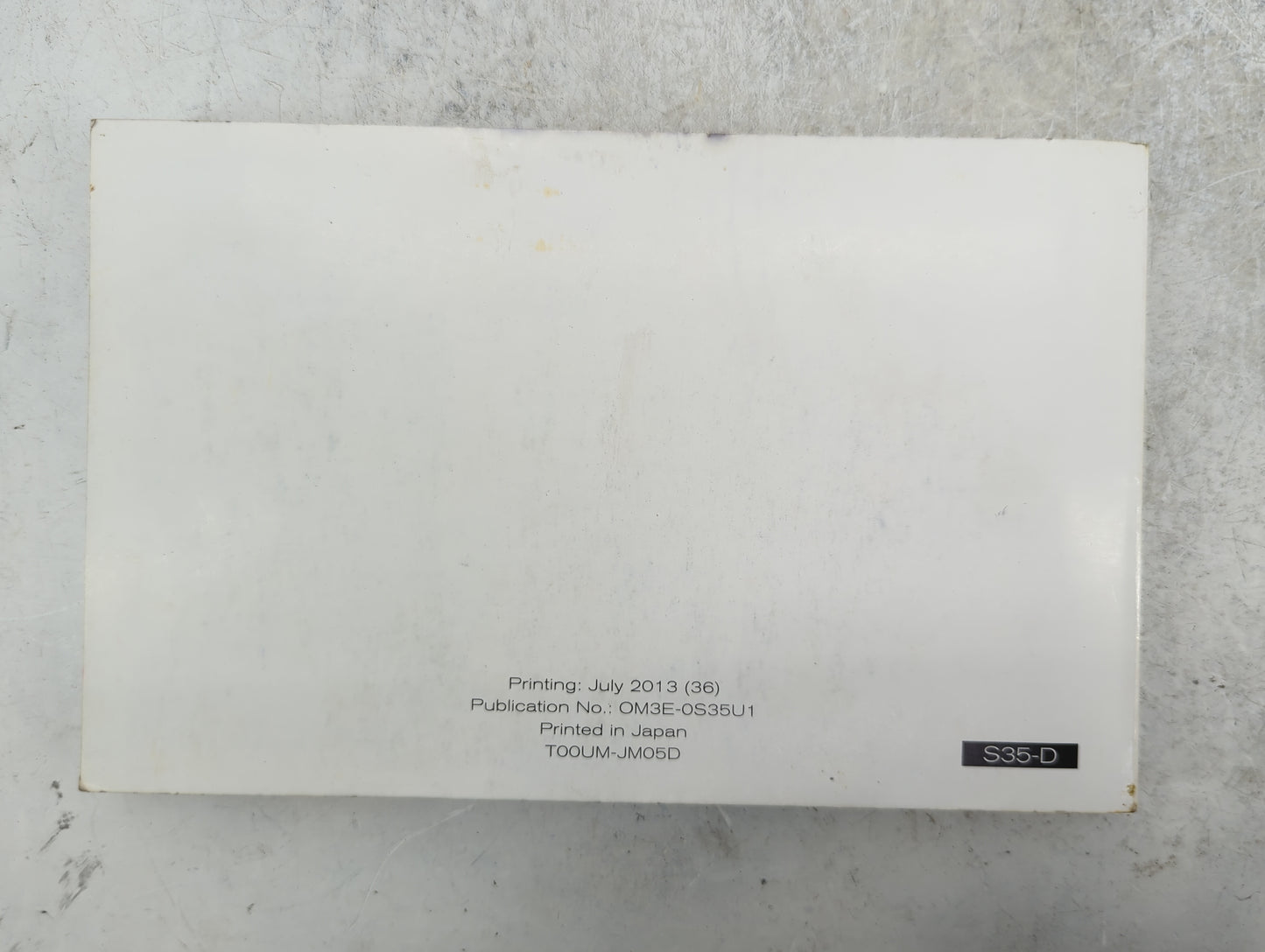 2013 Nissan Rogue Owners Manual Book Guide P/N:OM3E-0S35U1 T00UM-JM05D OEM Used Auto Parts - Oemusedautoparts1.com
