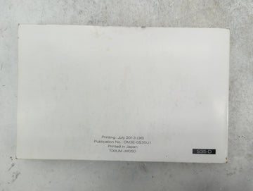 2013 Nissan Rogue Owners Manual Book Guide P/N:OM3E-0S35U1 T00UM-JM05D OEM Used Auto Parts