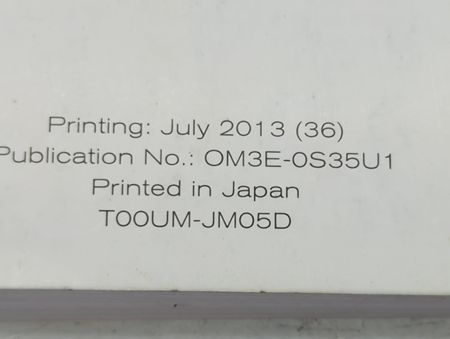 2013 Nissan Rogue Owners Manual Book Guide P/N:OM3E-0S35U1 T00UM-JM05D OEM Used Auto Parts - Oemusedautoparts1.com