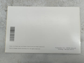 2013 Nissan Rogue Owners Manual Book Guide P/N:WB3E NALLU3 OEM Used Auto Parts