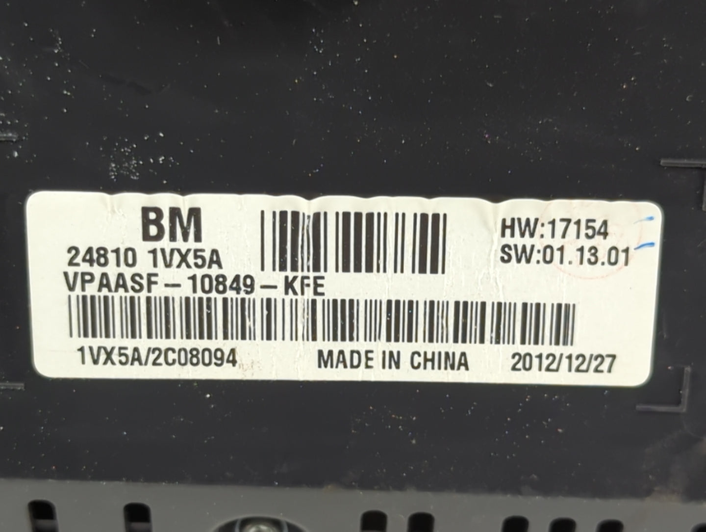 2012-2015 Nissan Rogue Instrument Cluster Speedometer Gauges P/N:24810 1VX5A VPAASF-10849-KFE Miles:95K Fits OEM Used Auto P