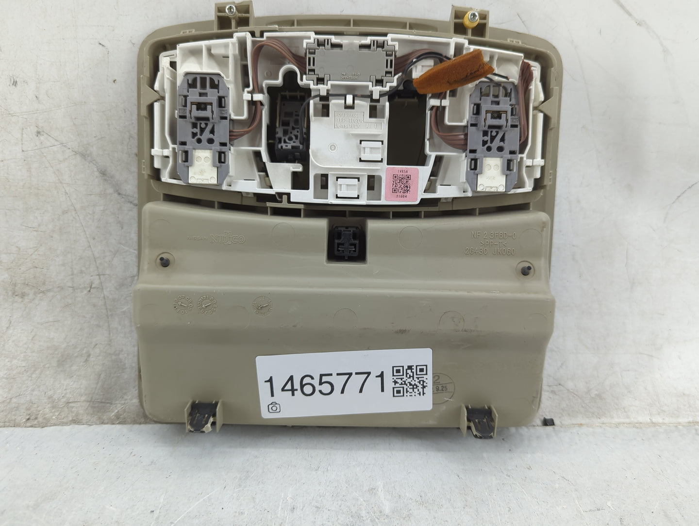 2013-2015 Nissan Rogue Overhead Roof Console Tan - Oemusedautoparts1.com
