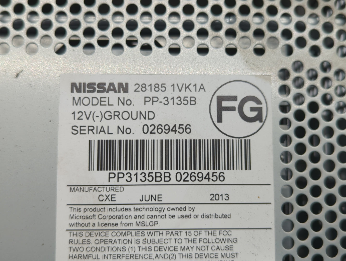 2011-2015 Nissan Rogue Radio AM FM Cd Player Receiver Replacement P/N:28185 1VK1A 28185 1VX2A Fits Fits 2011 2012 2013 2014 
