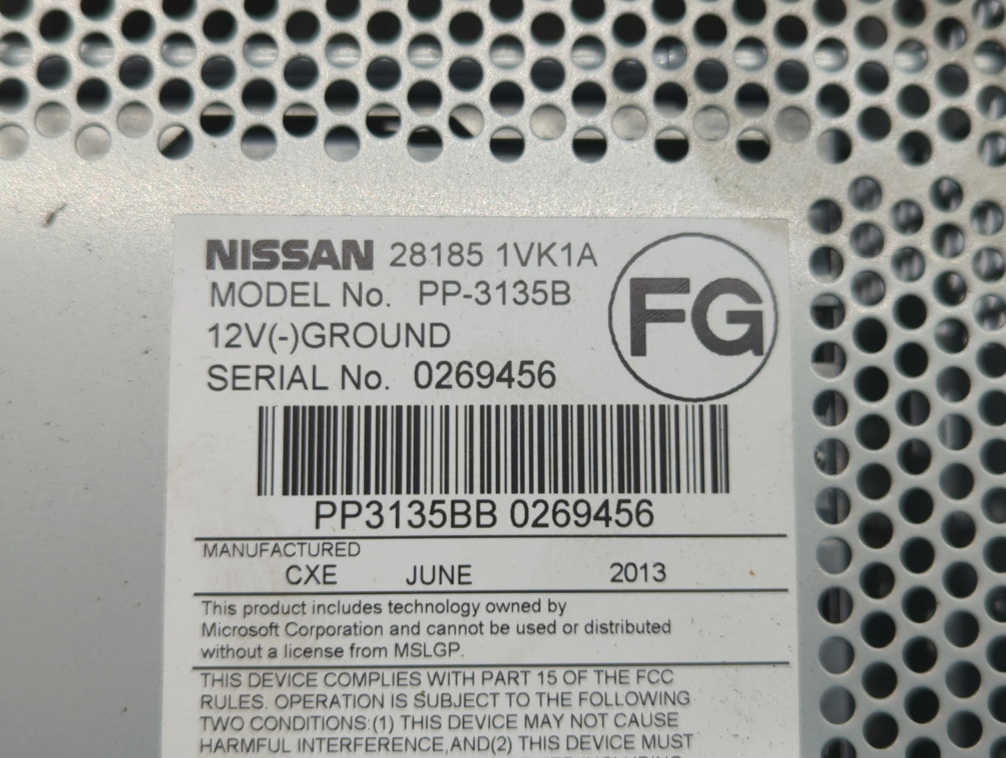 2011-2015 Nissan Rogue Radio AM FM Cd Player Receiver Replacement P/N:28185 1VK1A 28185 1VX2A Fits Fits 2011 2012 2013 2014 