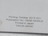 2013 Nissan Rogue Owners Manual Book Guide OEM Used Auto Parts - Oemusedautoparts1.com