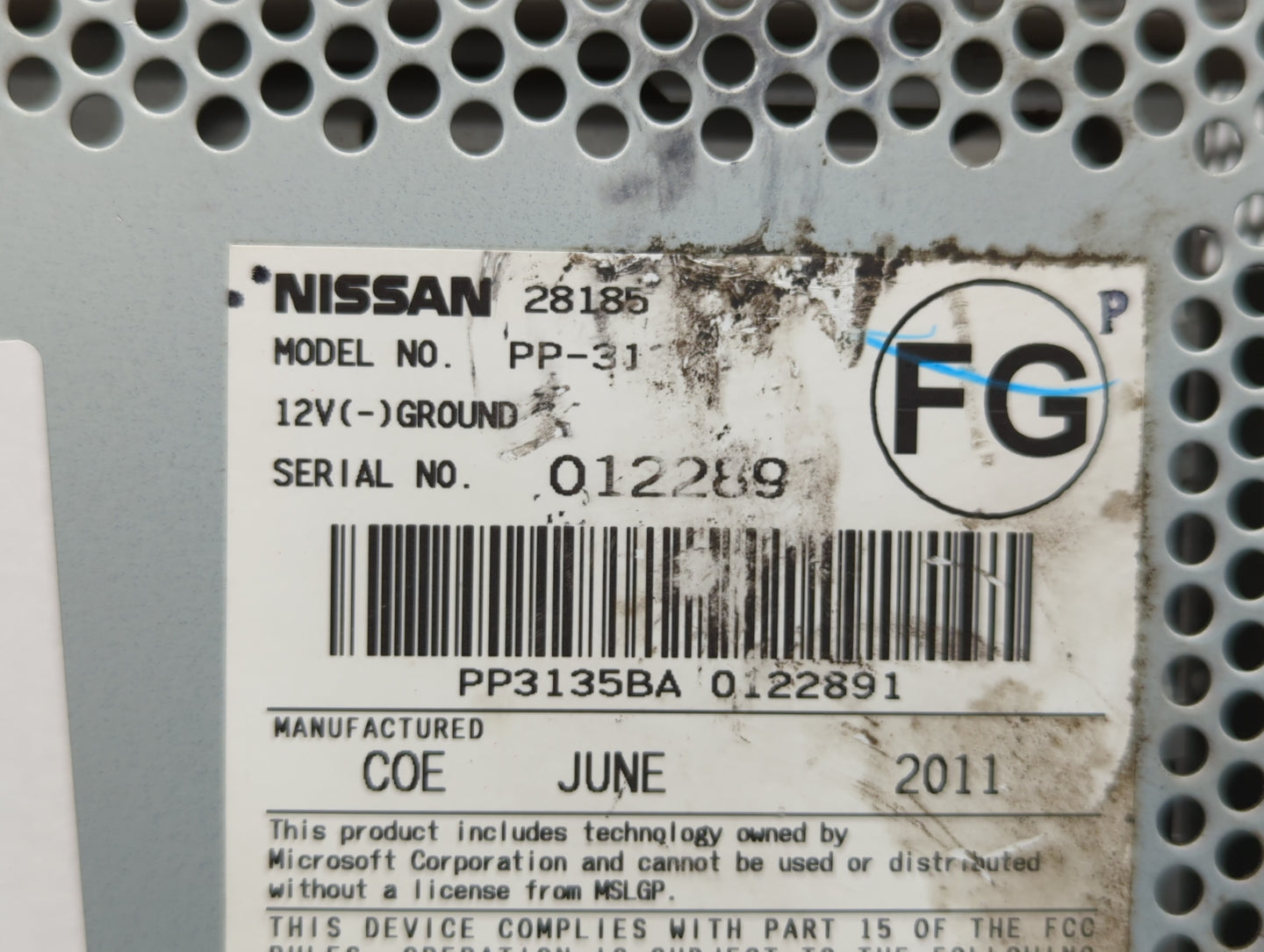 2011-2015 Nissan Rogue Radio AM FM Cd Player Receiver Replacement P/N:28185 1VK1A 28185 1VX2A Fits Fits 2011 2012 2013 2014 
