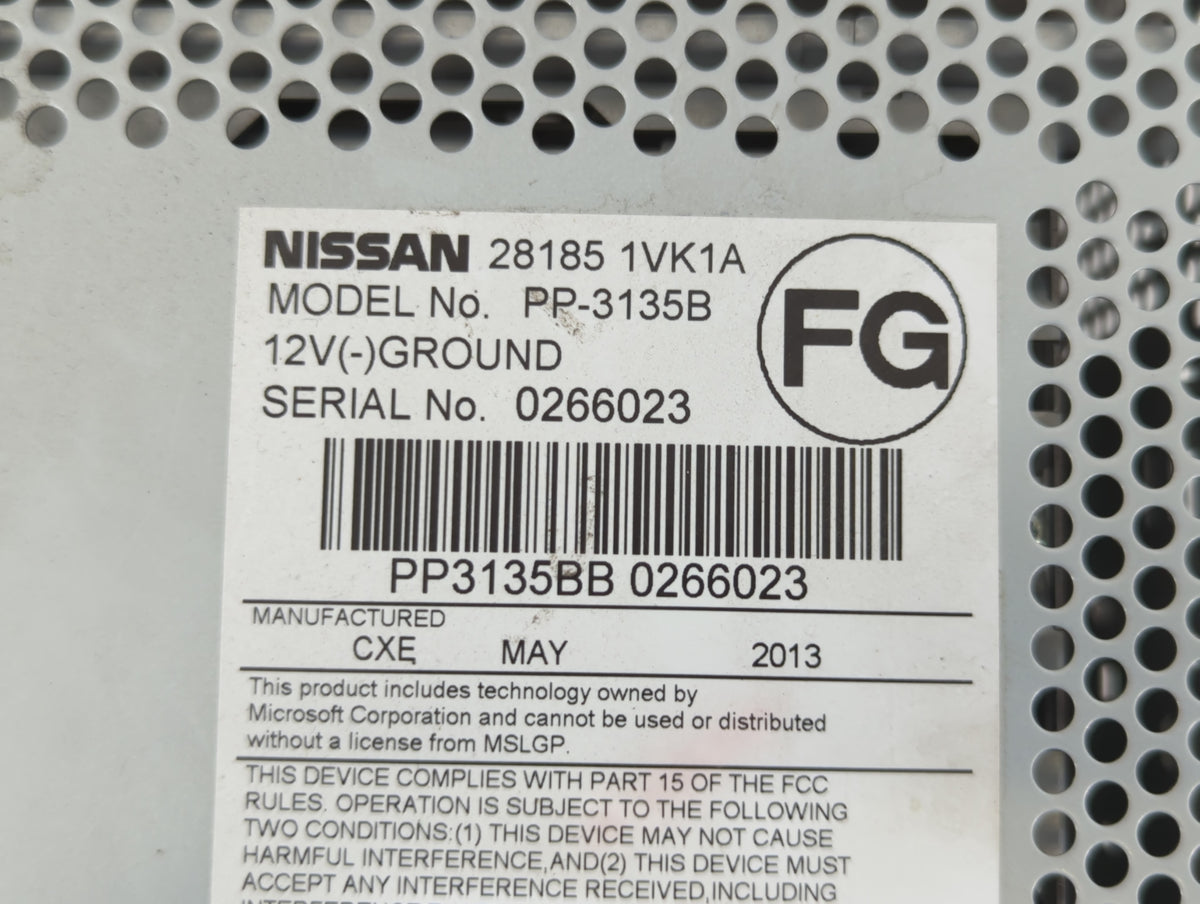 2011-2015 Nissan Rogue Am Fm Cd Player Radio Receiver 663042 - Oemusedautoparts1.com