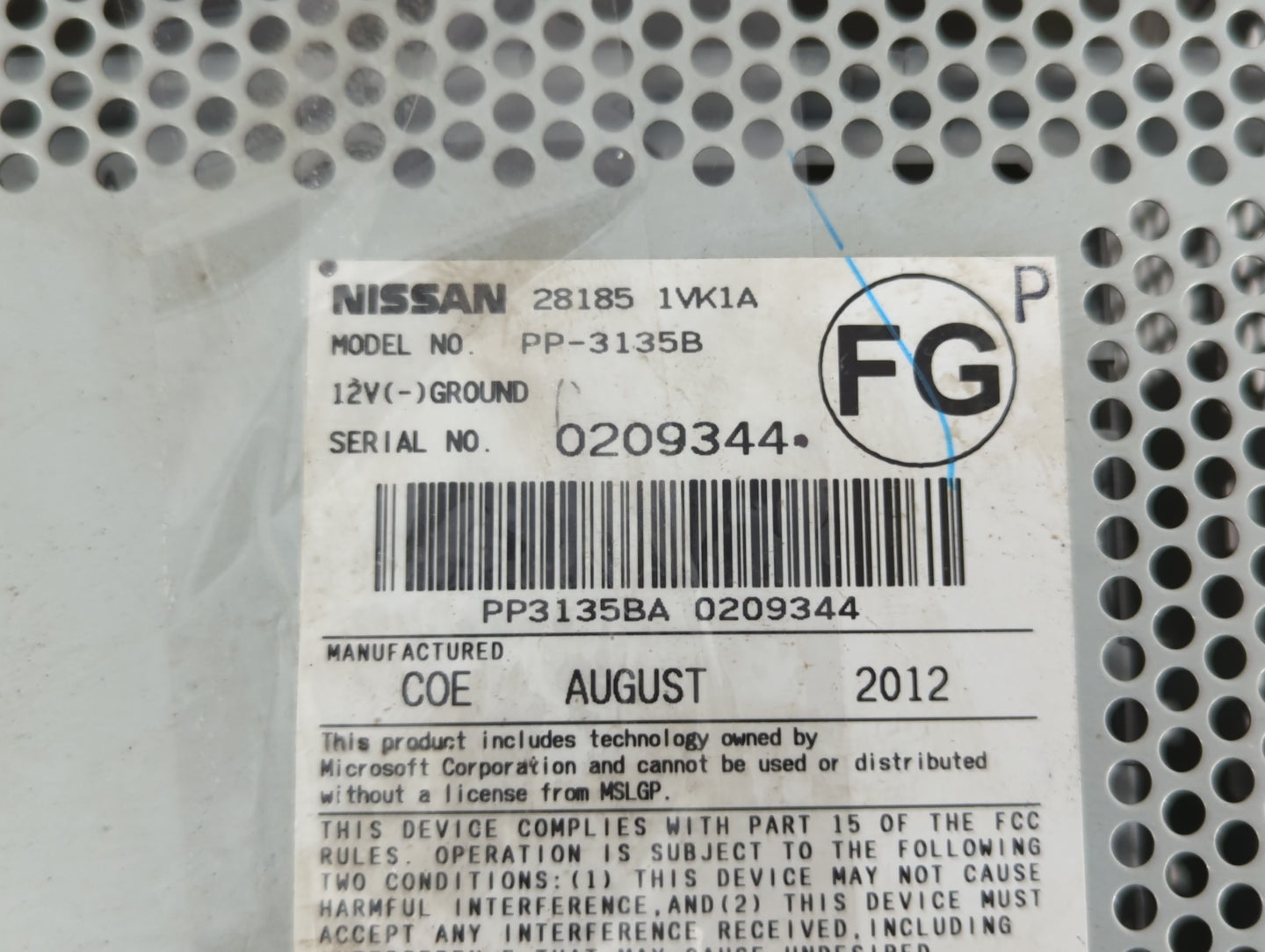 2011-2015 Nissan Rogue Radio AM FM Cd Player Receiver Replacement P/N:0209344 28185 1VK1A Fits Fits 2011 2012 2013 2014 2015
