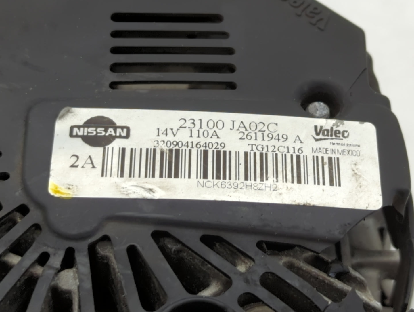 2011-2015 Nissan Rogue Alternator Replacement Generator Charging Assembly Engine OEM P/N:23100 JA02C Fits OEM Used Auto Part