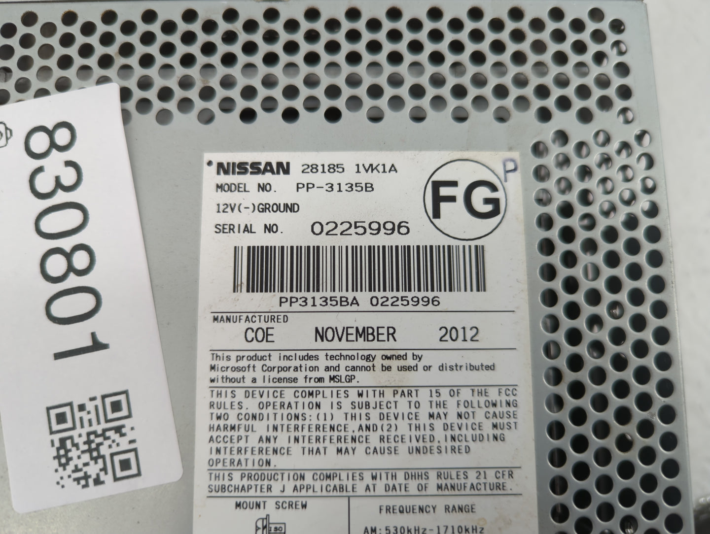 2011-2015 Nissan Rogue Radio AM FM Cd Player Receiver Replacement P/N:28185 1VK1A Fits Fits 2011 2012 2013 2014 2015 OEM Use
