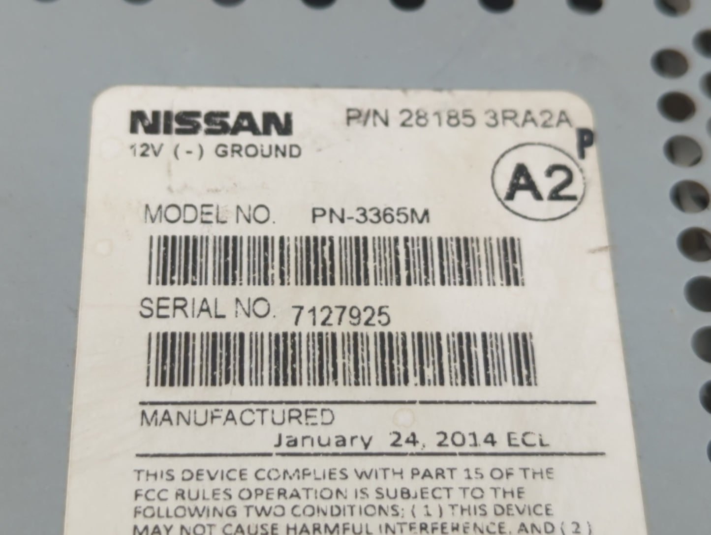 2012-2015 Nissan Rogue Radio AM FM Cd Player Receiver Replacement P/N:28185 3RA2A Fits Fits 2012 2013 2014 2015 OEM Used Aut