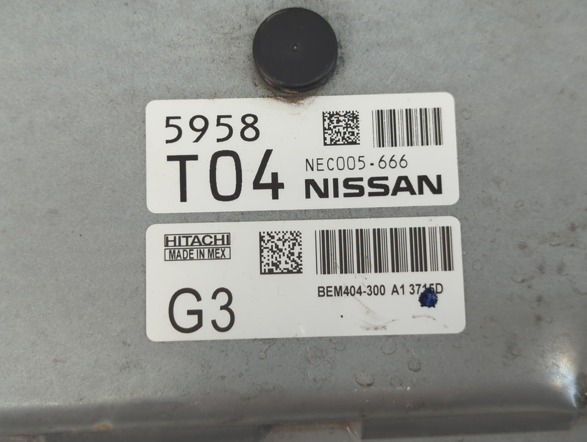2013-2015 Nissan Sentra PCM Engine Control Computer ECU ECM PCU OEM P/N:NEC005-666 Fits 2013 2014 2015 OEM Used Auto Parts -