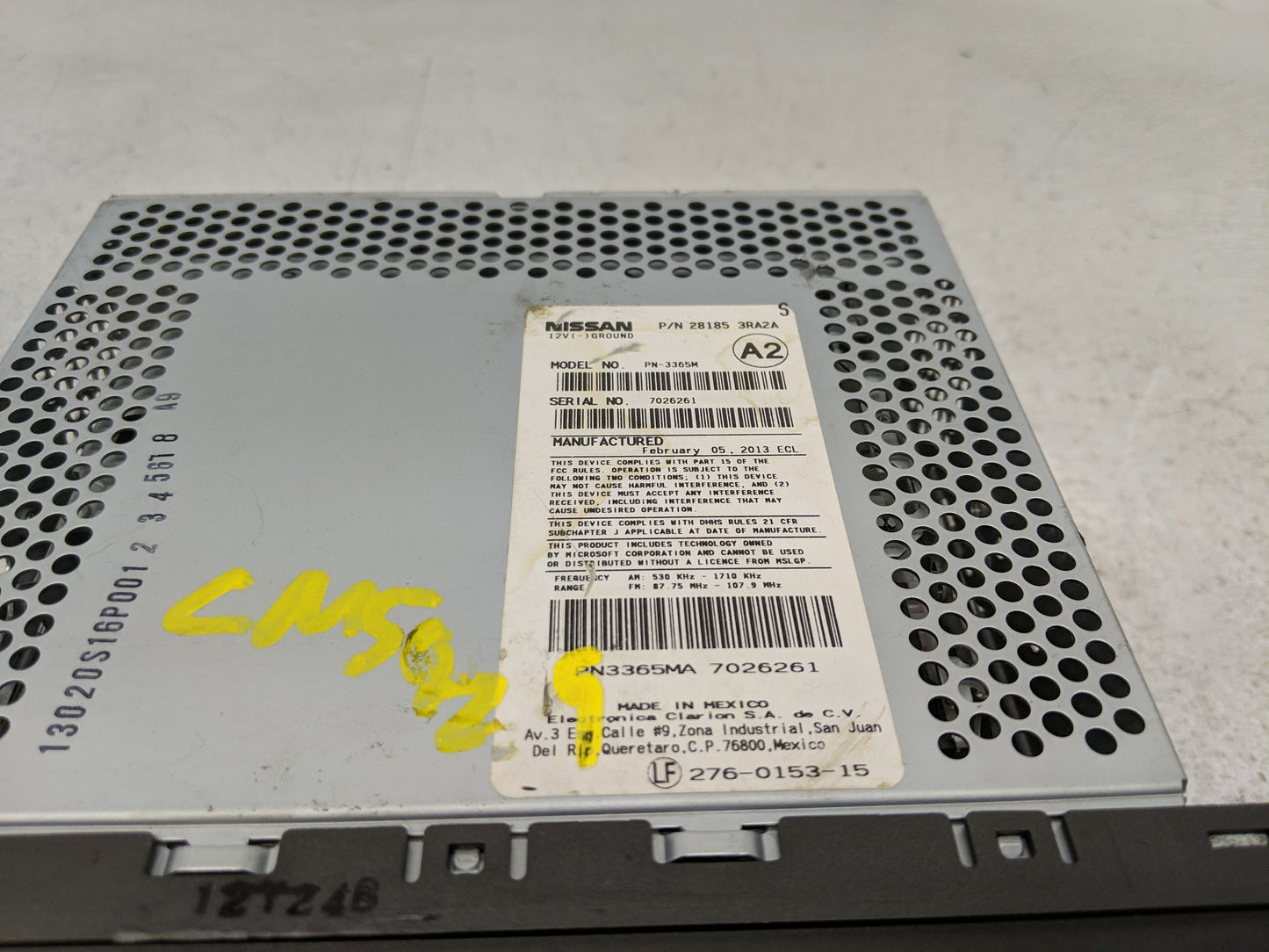 2013-2014 Nissan Sentra Radio AM FM Cd Player Receiver Replacement P/N:28185 3RA2A Fits Fits 2013 2014 OEM Used Auto Parts -
