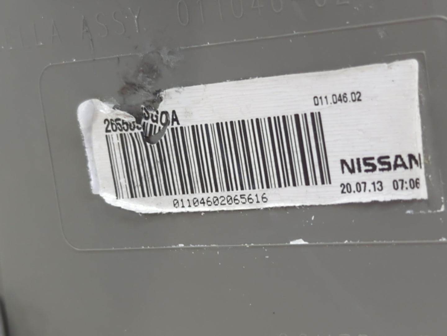 2013 Nissan Sentra Tail Light Assembly Driver Left OEM P/N:265505 Fits OEM Used Auto Parts - Oemusedautoparts1.com