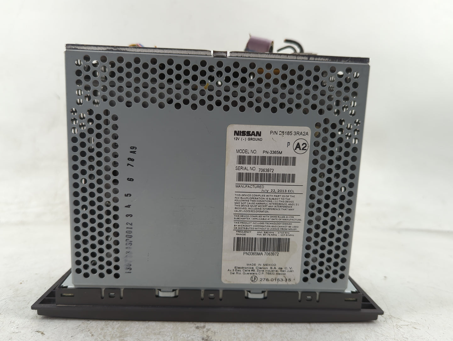 2013-2014 Nissan Sentra Radio AM FM Cd Player Receiver Replacement P/N:28185 3RA2A Fits Fits 2013 2014 OEM Used Auto Parts -