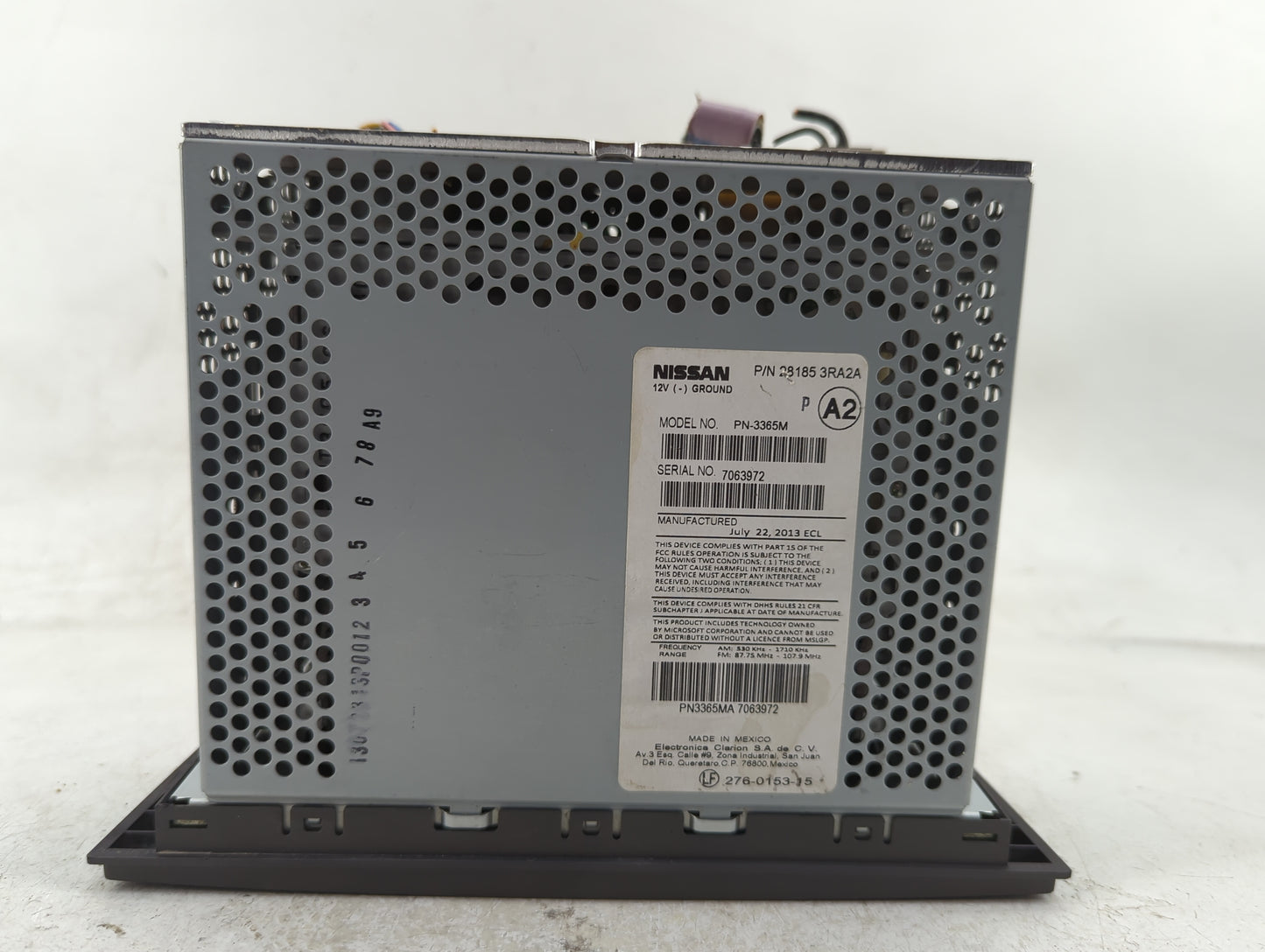 2013-2014 Nissan Sentra Radio AM FM Cd Player Receiver Replacement P/N:28185 3RA2A Fits Fits 2013 2014 OEM Used Auto Parts -