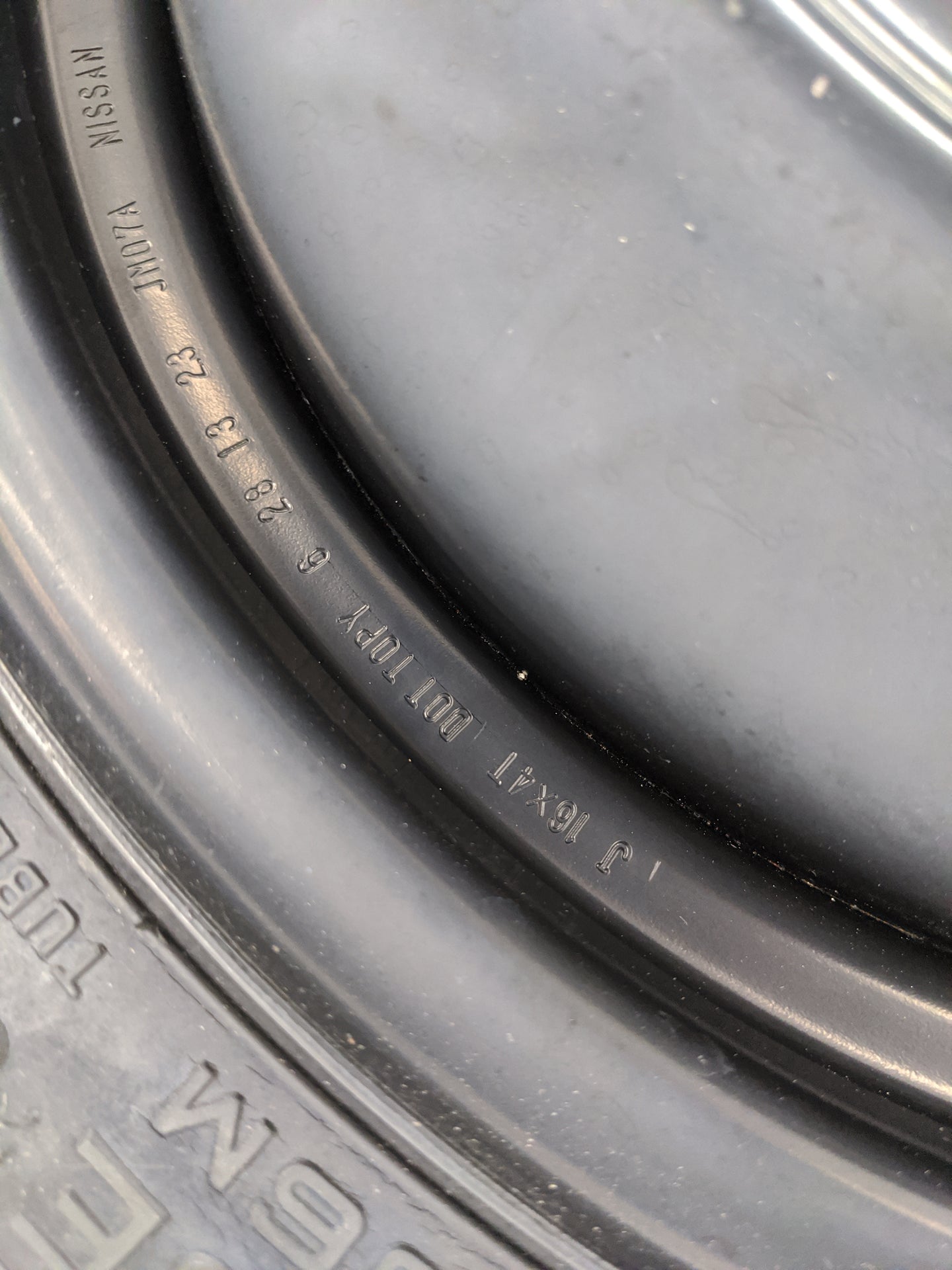 2013-2015 Nissan Sentra Spare Donut Tire Wheel Rim Oem - Oemusedautoparts1.com