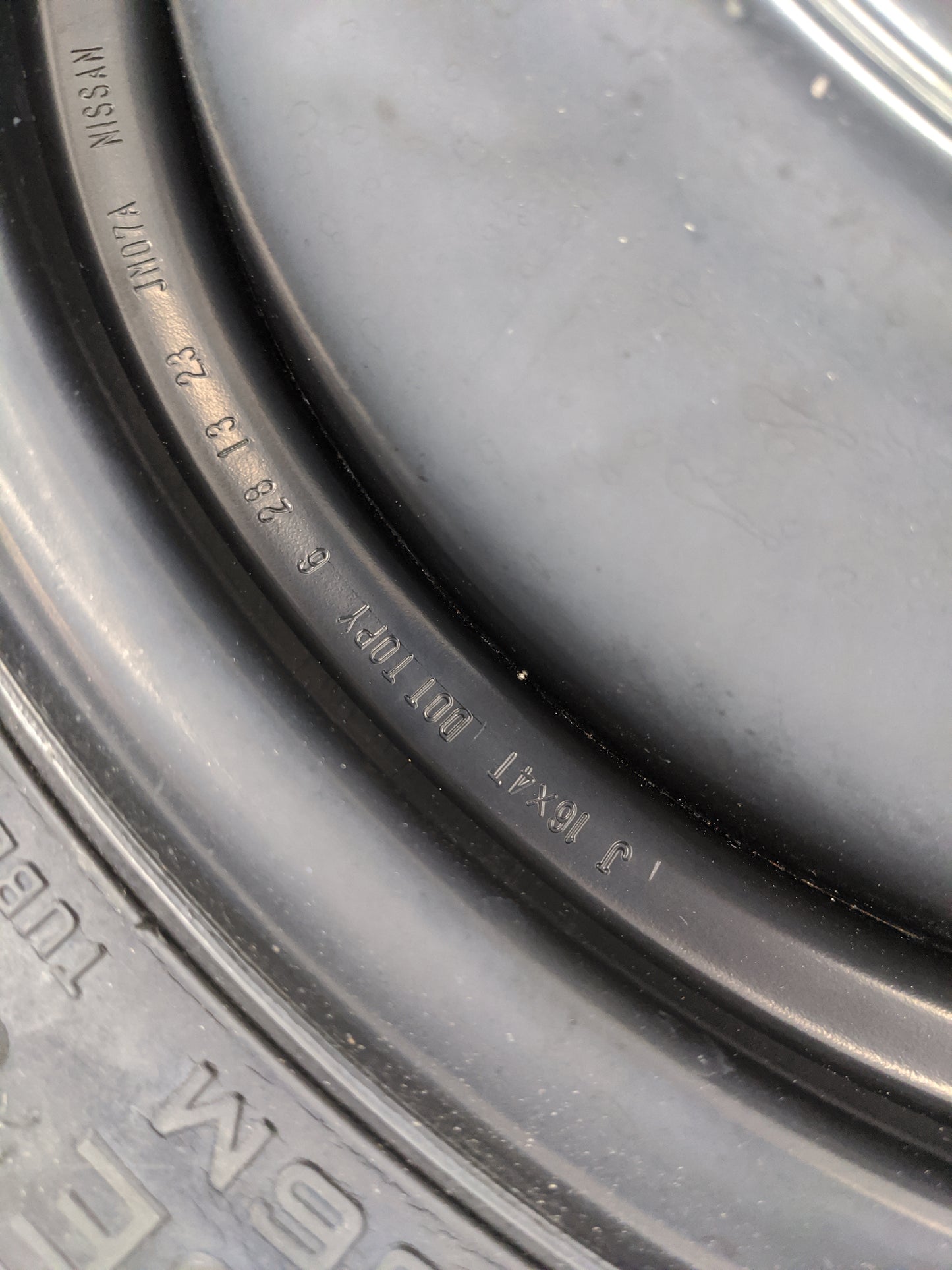2013-2015 Nissan Sentra Spare Donut Tire Wheel Rim Oem - Oemusedautoparts1.com