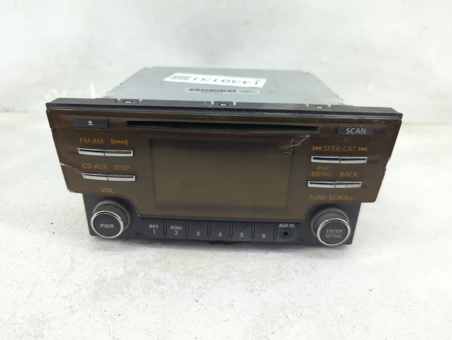 2013 Nissan Sentra Radio AM FM Cd Player Receiver Replacement P/N:4B2XT2RX Fits OEM Used Auto Parts - Oemusedautoparts1.com