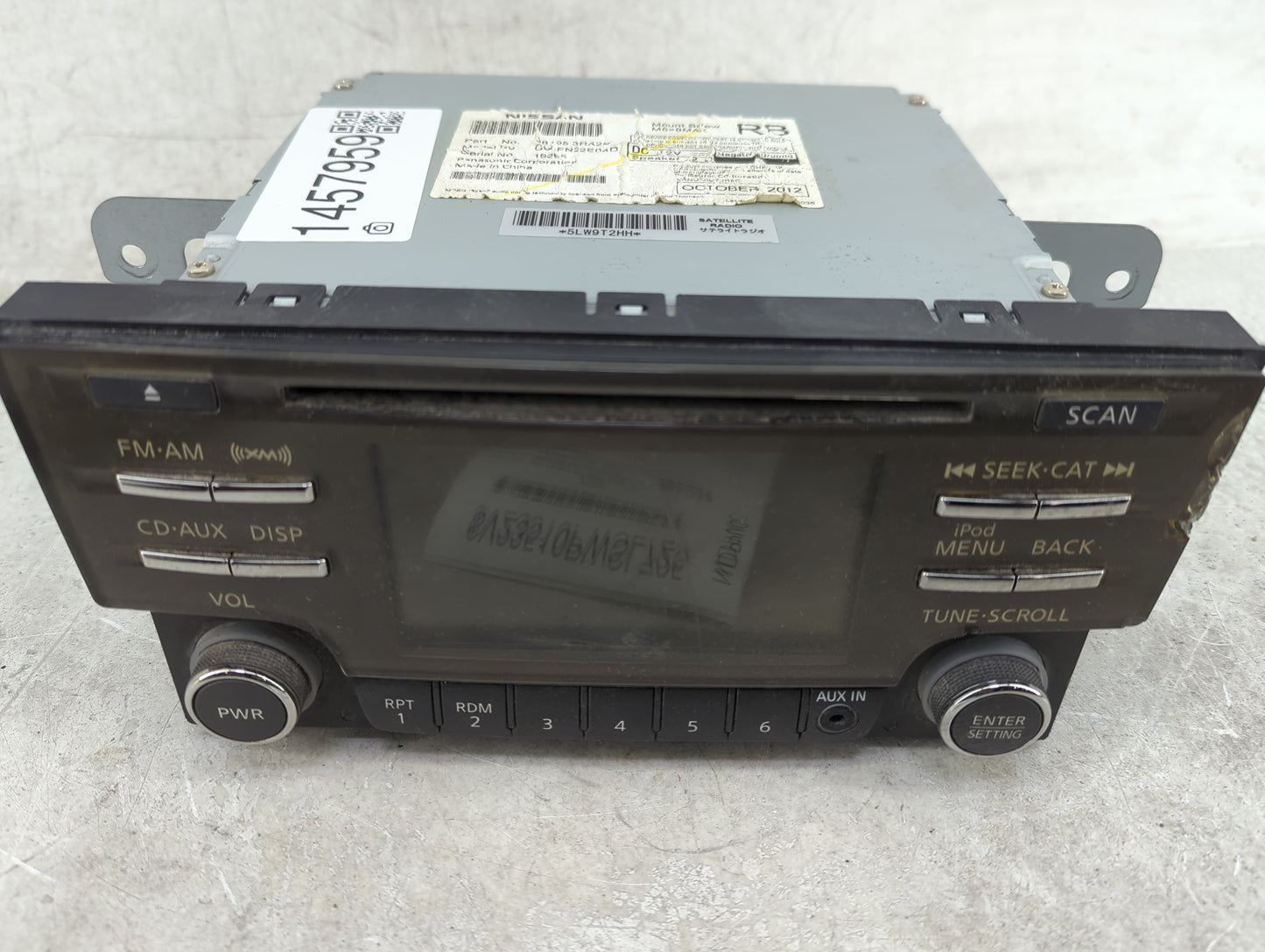 2013 Nissan Sentra Radio AM FM Cd Player Receiver Replacement P/N:28185 3RA2B CQ-FN22E04D Fits OEM Used Auto Parts - Oemused