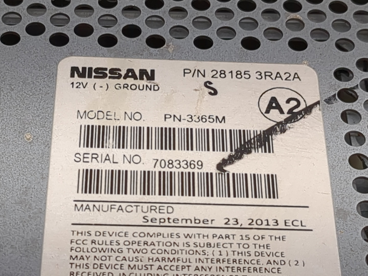 2013-2014 Nissan Sentra Radio AM FM Cd Player Receiver Replacement P/N:28185 3RA2A PN-3365M Fits Fits 2013 2014 OEM Used Aut