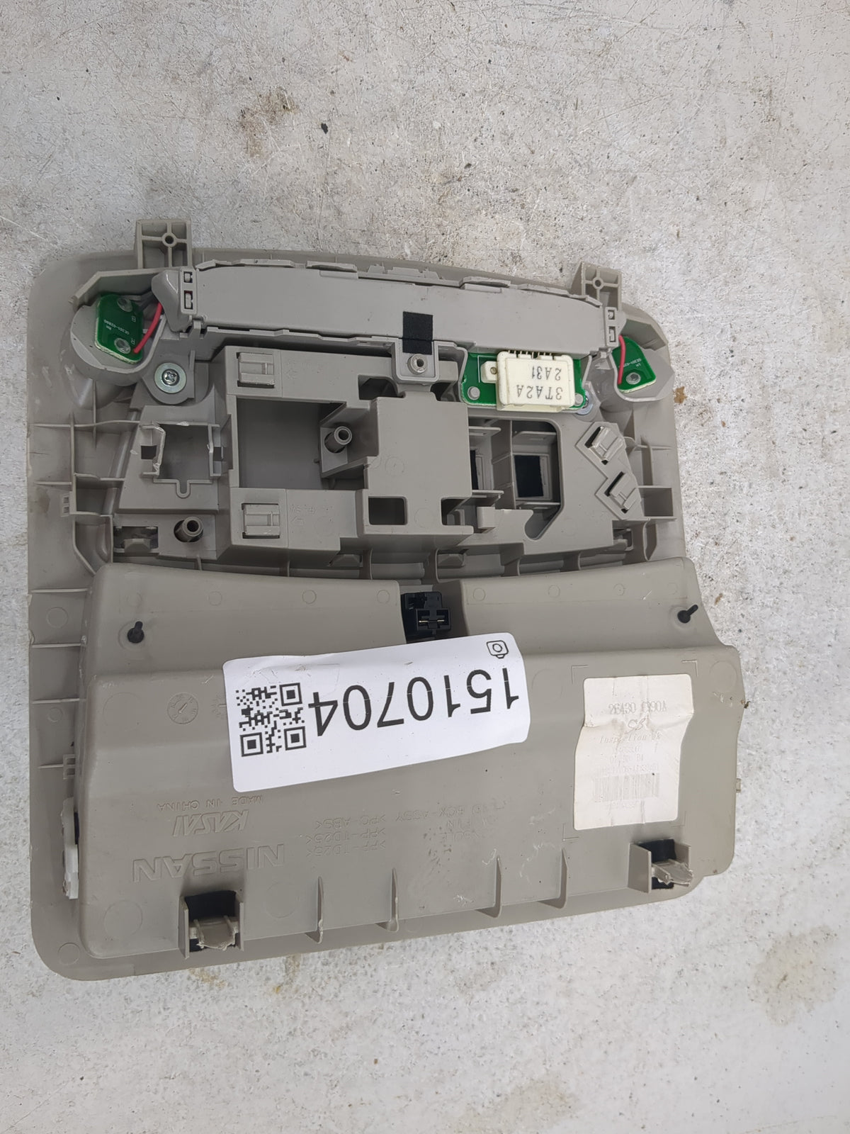 2013 Nissan Sentra Overhead Roof Console Tan - Oemusedautoparts1.com