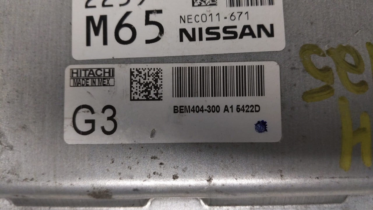2013-2015 Nissan Sentra PCM Engine Control Computer ECU ECM PCU OEM P/N:BEM404-300 A1 NEC001-666 Fits Fits 2013 2014 2015 OE