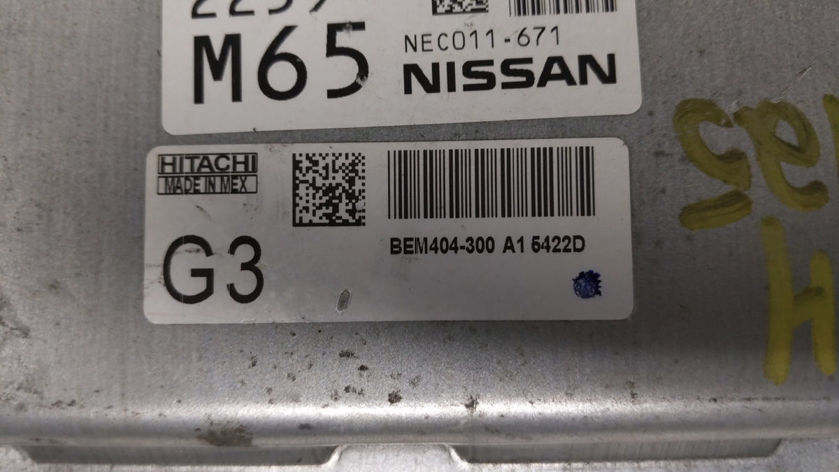2013-2015 Nissan Sentra PCM Engine Control Computer ECU ECM PCU OEM P/N:BEM404-300 A1 NEC001-666, NEC013-028 Fits 2013 2014 
