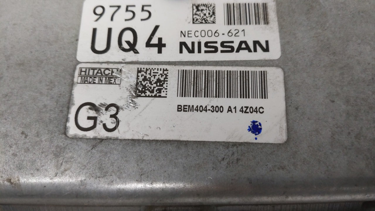 2013-2015 Nissan Sentra PCM Engine Control Computer ECU ECM PCU OEM P/N:BEM404-300 A1 NEC001-666 Fits Fits 2013 2014 2015 OE