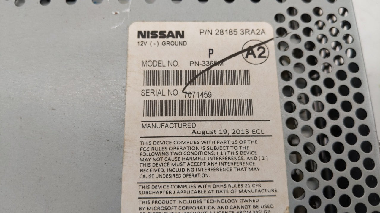 2013-2014 Nissan Sentra Radio AM FM Cd Player Receiver Replacement P/N:28185-3RA2A 28185-3RA2B, 28185 3RA2D Fits Fits 2013 2