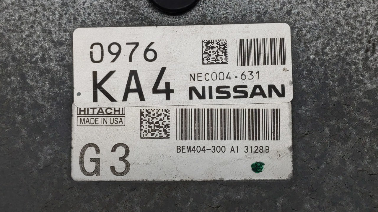 2013-2015 Nissan Sentra PCM Engine Control Computer ECU ECM PCU OEM P/N:BEM404-300 A1 NEC001-666 Fits Fits 2013 2014 2015 OE
