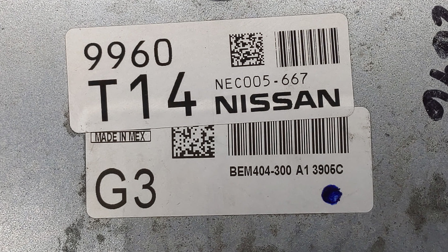 2013-2015 Nissan Sentra PCM Engine Control Computer ECU ECM PCU OEM P/N:BEM404-300 A1 NEC001-666 Fits Fits 2013 2014 2015 OE